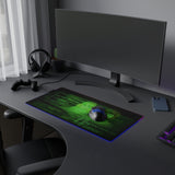 Ghost in the Shell LED Gaming Mouse Pad | Cyberpunk Anime RGB Desk Mat | RetroPunkDesign - Retro Punk Design 