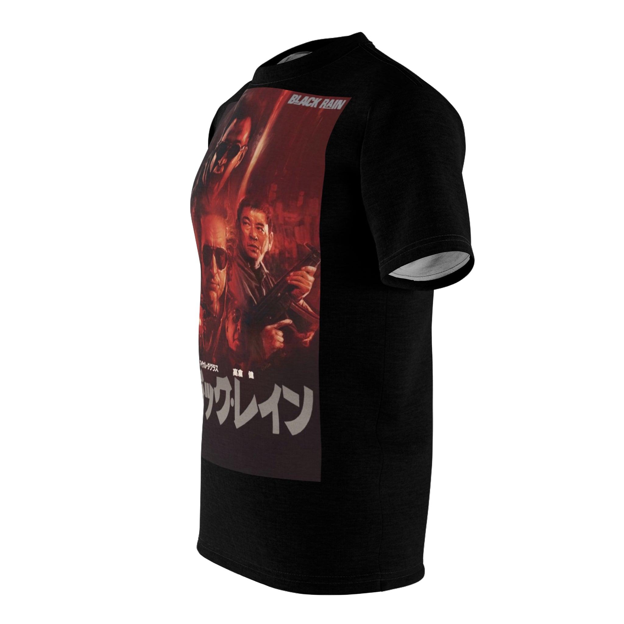 Black Rain 1989 Graphic T Shirt - Retro Punk Design 