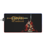 Conan The Barbarian Arnold Schwarzenegger LED Gaming Mouse Mat  RGB Fantasy Desk Pad  RetroPunkDesign - Retro Punk Design 