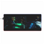 RetroPunkDesign Final Fantasy VII Cid LED Gaming Mouse Pad Retro JRPG PlayStation Mat - Retro Punk Design 