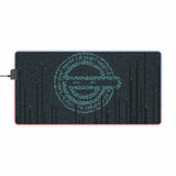 Ghost in the Shell Stand Alone Complex Laughing Man LED Mouse Pad | Cyberpunk Anime RGB Desk Mat | RetroPunkDesign