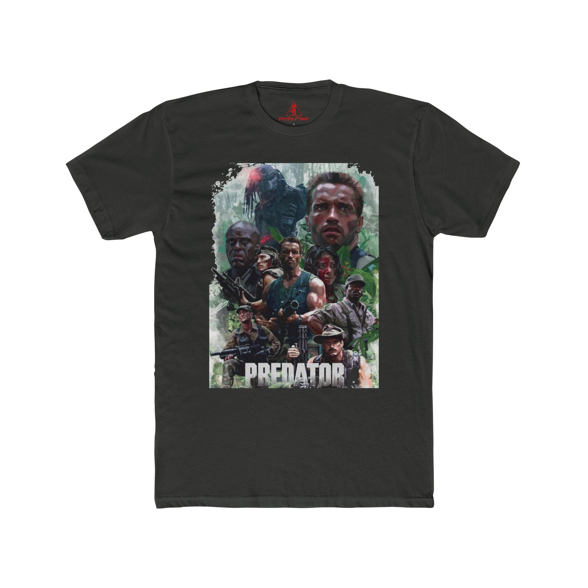 Predator 1987 Arnold Schwarzenegger Graphic T-Shirt | Retro Sci-Fi Action Movie Tee | RetroPunkDesign