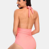 Halter Neck One-Piece Swimwear