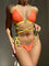 Contrast Halter Neck Two-Piece Bikini Set - Retro Punk Design 