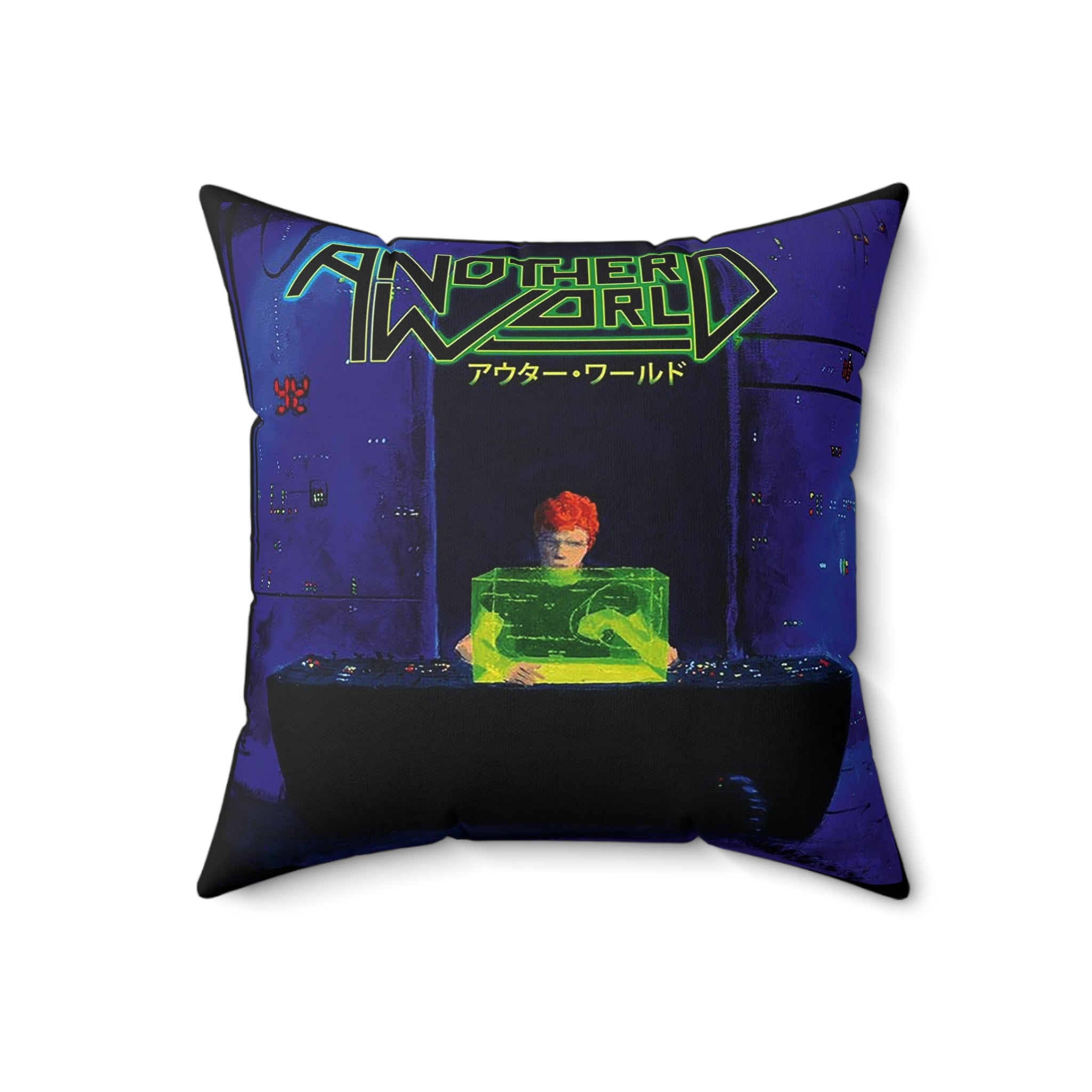 Another World Decorative Throw Pillow | Retro 1991 Cinematic Platformer Home Décor | RetroPunkDesign - Retro Punk Design 