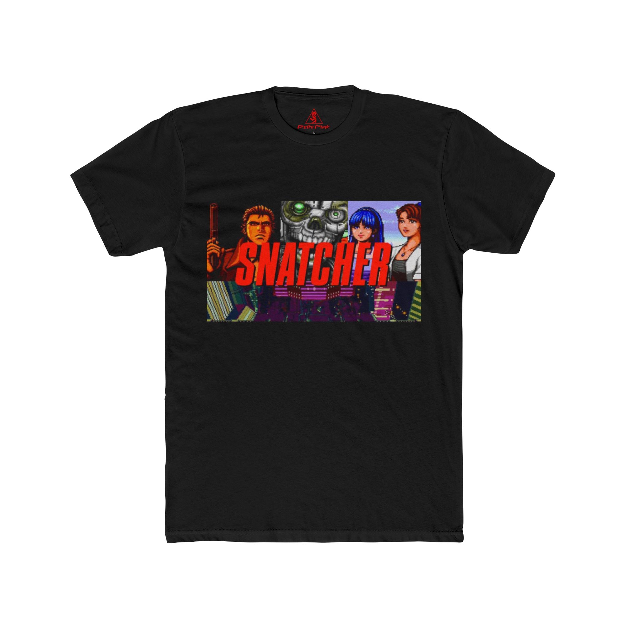 Snatcher 1988 Graphic T-Shirt | Hideo Kojima Retro Cyberpunk Gamer Tee | RetroPunkDesign