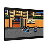 River City Ransom Canvas Art Print | Retro NES Game Wall Decor | 80s Video Game Art