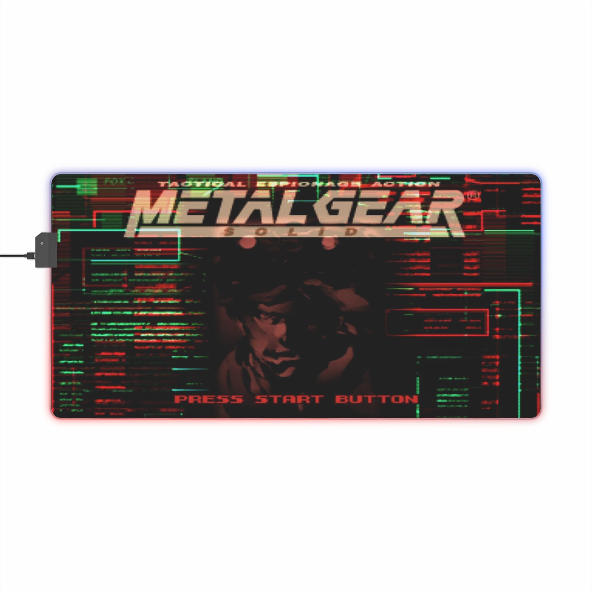 Metal Gear Solid Gaming LED Mouse Pad Metal Gear Solid Gaming LED Mouse Pad RGB Desk Mat  Stealth Game Accessory  RetroPunkDesign - Retro Punk Design 