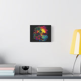 Tropical Island Sunset Canvas Art Print | Retro Wave Wall Art | 100% Cotton Canvas