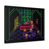 EarthBound MoonSide Café Canvas Art Print  Retro SNES Oil Painting Style Wall Art