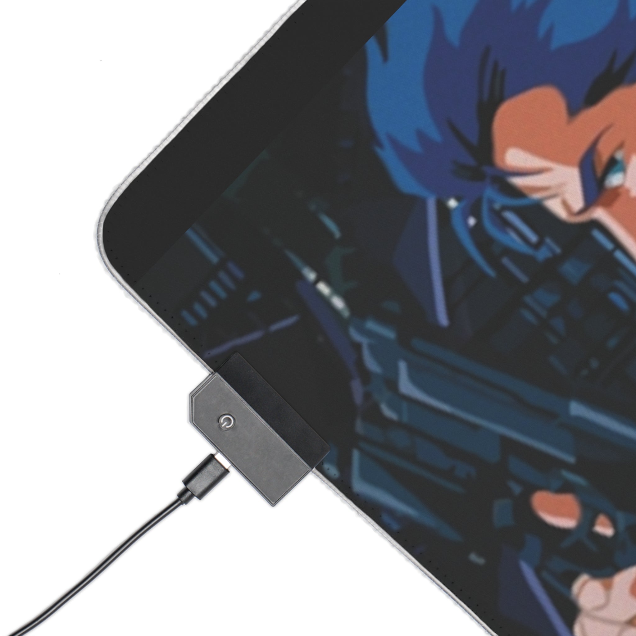 Policenauts LED Gaming Mouse Mat  RGB Desk Mat  Retro Cyberpunk Game Accessory  RetroPunkDesign - Retro Punk Design 