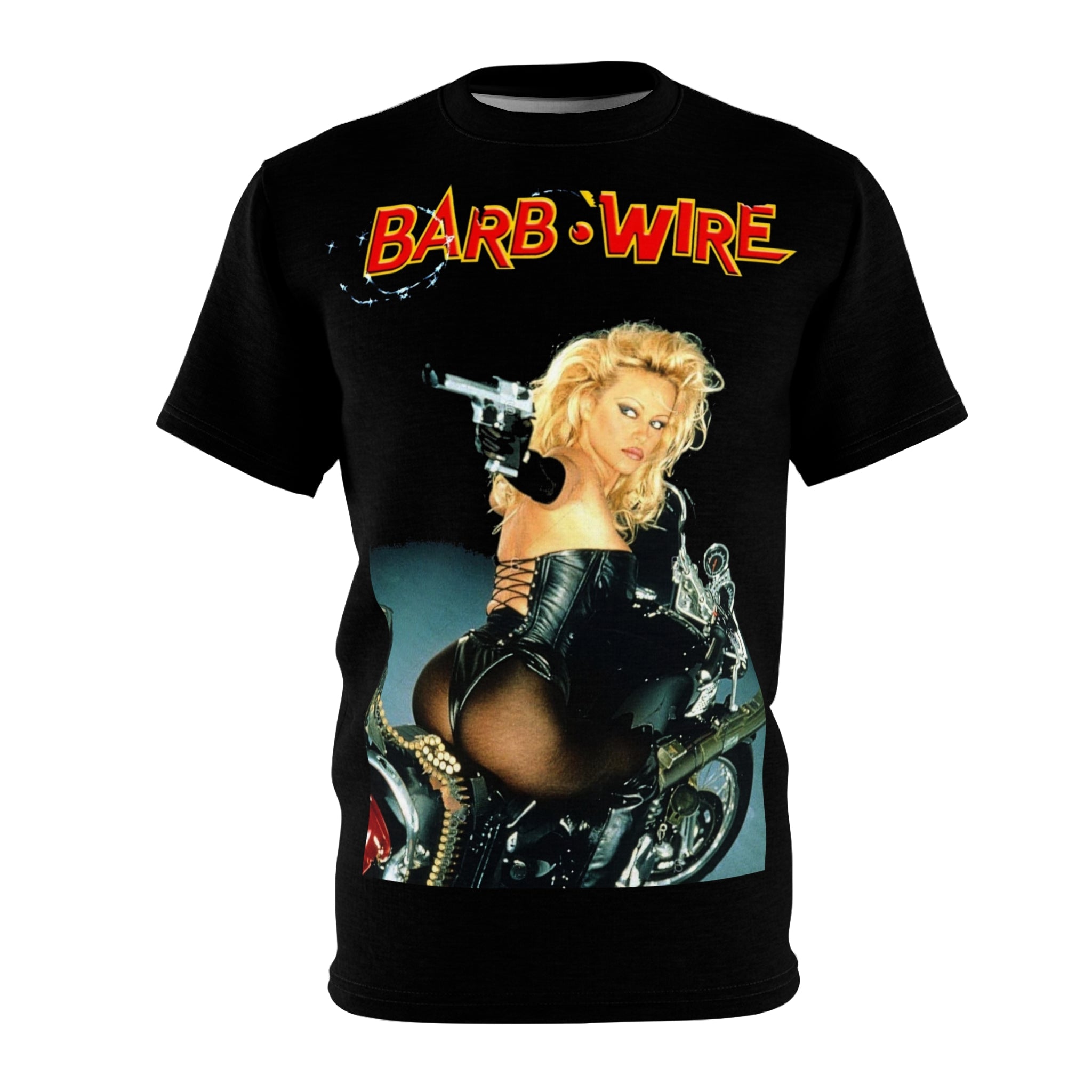 Barb Wire 1996 Pamela Anderson Graphic T-Shirt  90s Action Movie Tee  100% Polyester  RetroPunkDesign