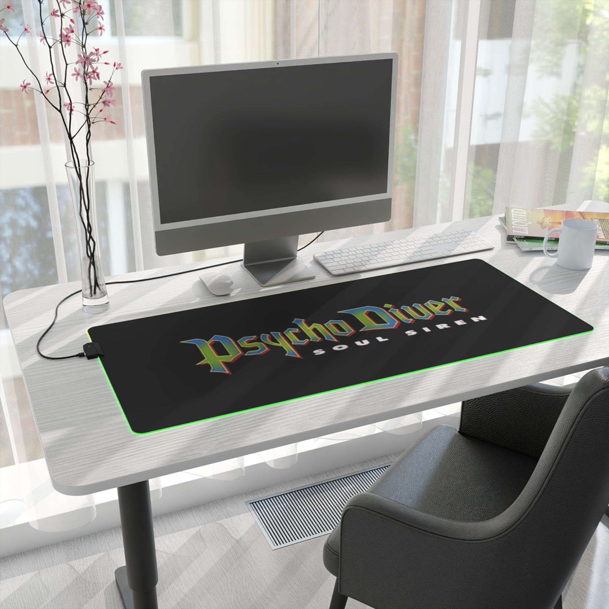 Psycho Diver: Soul Siren 1997 Gaming LED Mouse Pad  RGB Cyberpunk Anime Desk Mat Retro Gaming Accessory  RetroPunkDesign - Retro Punk Design 