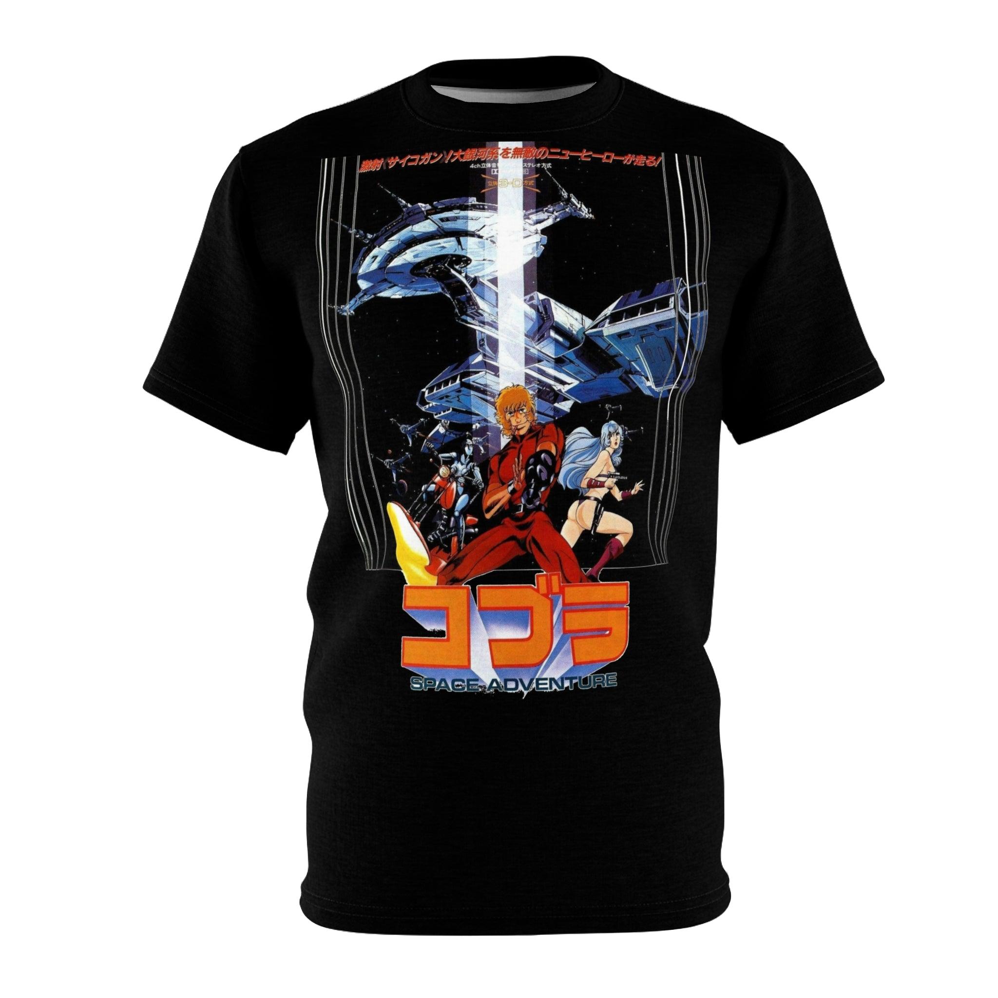 Space Adventure Cobra Anime Graphic Tee - Retro Punk Design 
