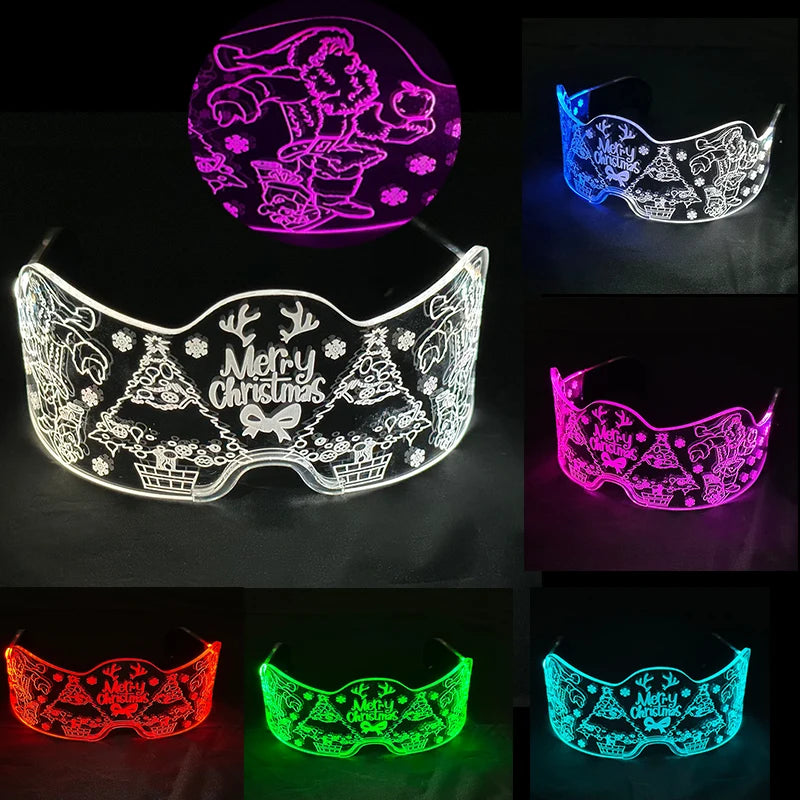 Cyberpunk led glasses cool robot cyberpunk glasses Luminous futuristic glasses for robot cospaly Bar Party Rave Costume