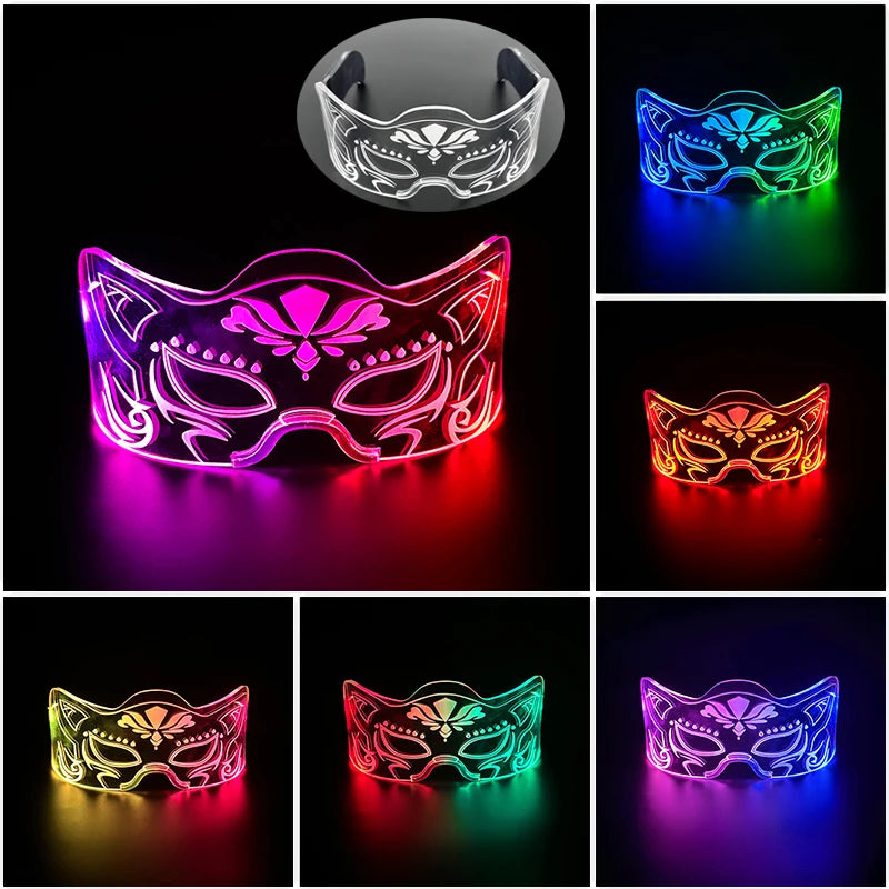 Cyberpunk led glasses cool robot cyberpunk glasses Luminous futuristic glasses for robot cospaly Bar Party Rave Costume