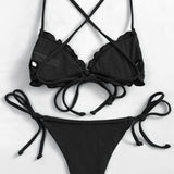 Ruffled Tied Two-Piece Bikini Set