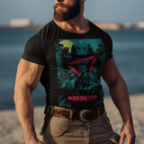 Predator 1987 Arnold Schwarzenegger Graphic T-Shirt | Retro Sci-Fi Action Movie Tee | RetroPunkDesign