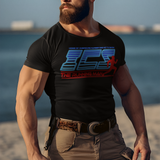 The Running Man 1987 ICS Arnold Schwarzenegger Graphic T-Shirt | Retro 80s Action Movie Tee | RetroPunkDesign