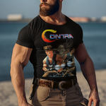 Contra NES Graphic T-Shirt | Retro Run and Gun 8-Bit Gaming Tee | RetroPunkDesign - Retro Punk Design 