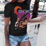 Contra NES Graphic T-Shirt | Arnold Schwarzenegger Sylvester Stallone Retro Gaming Tee | RetroPunkDesign - Retro Punk Design 