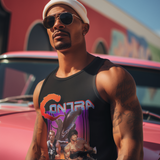 Contra Arnold Schwarzenegger and Sylvester Stallone Tank Top | Retro Action Gaming Tee | RetroPunkDesign