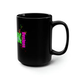 Retro Punk Design - Retro- Black Coffee Mug, 15oz