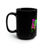 Retro Punk Design - Retro- Black Coffee Mug, 15oz