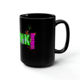 Retro Punk Design - Retro- Black Coffee Mug, 15oz