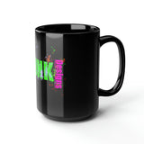 Retro Punk Design - Retro- Black Coffee Mug, 15oz