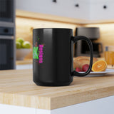 Retro Punk Design - Retro- Black Coffee Mug, 15oz