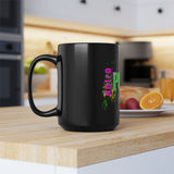 Retro Punk Design - Retro- Black Coffee Mug, 15oz