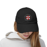 Resident Evil U.B.C.S. Distressed Cap | Umbrella Biohazard Countermeasure Service Hat | Survival Horror Fan Apparel