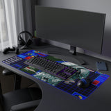 Snatcher LED Gaming Mouse Pad | Retro Futuristic RGB Mouse Mat | Large Light-Up Mousepad Cyberpunk Gaming Mouse Pad | RGB pad Hideo Kojima