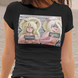 Dominion Tank Police Anime Puma Sisters Mug Shot Graphic T-Shirt