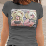 Dominion Tank Police Anime Puma Sisters Mug Shot Graphic T-Shirt