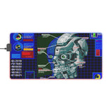 Snatcher LED Gaming Mouse Pad | Retro Futuristic RGB Mouse Mat | Large Light-Up Mousepad Cyberpunk Gaming Mouse Pad | RGB pad Hideo Kojima