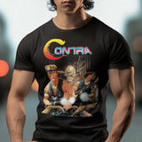 Contra NES Graphic Tee | Retro Gaming Shirt | 80s Video Game Apparel | Classic NES Game T-Shirt | Contra Konami Fan Merch |Gamer Clothing