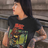 Heavy Metal Biker Babe Graphic T Shirt