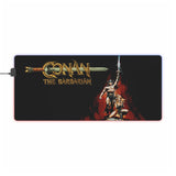 Conan The Barbarian Arnold Schwarzenegger LED Mouse Pad RGB Gaming Mouse Mat