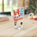 Mario Brothers Pint Glass, 16oz