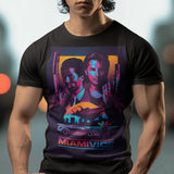 Miami Vice 80's Crime Action Graphic Tee