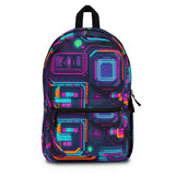 Cyberpunk Backpack, Neon Futuristic Rucksack, Tech Style Daypack, edgy Bag, Trendy School Bag, Cool Travel Backpack, Unique Laptop Carrier