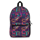 Cyberpunk Backpack, Neon Futuristic Rucksack, Tech Style Daypack, edgy Bag, Trendy School Bag, Cool Travel Backpack, Unique Laptop Carrier