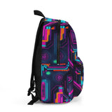 Cyberpunk Backpack, Neon Futuristic Rucksack, Tech Style Daypack, edgy Bag, Trendy School Bag, Cool Travel Backpack, Unique Laptop Carrier