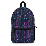 Cyberpunk Backpack, Neon Futuristic Rucksack, Tech Style Daypack, edgy Bag, Trendy School Bag, Cool Travel Backpack, Unique Laptop Carrier