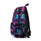 Cyberpunk Backpack, Neon Futuristic Rucksack, Tech Style Daypack, edgy Bag, Trendy School Bag, Cool Travel Backpack, Unique Laptop Carrier