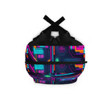 Cyberpunk Backpack, Neon Futuristic Rucksack, Tech Style Daypack, edgy Bag, Trendy School Bag, Cool Travel Backpack, Unique Laptop Carrier