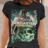 Uncharted Drakes Fortune Graphic Tee Retro Gaming Tee