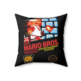 Super Mario Brothers NES Polyester Square Pillow